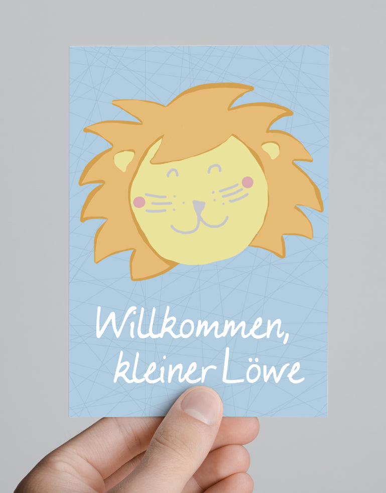 kleiner Löwe Postkarte · ANEMOI DESIGN
