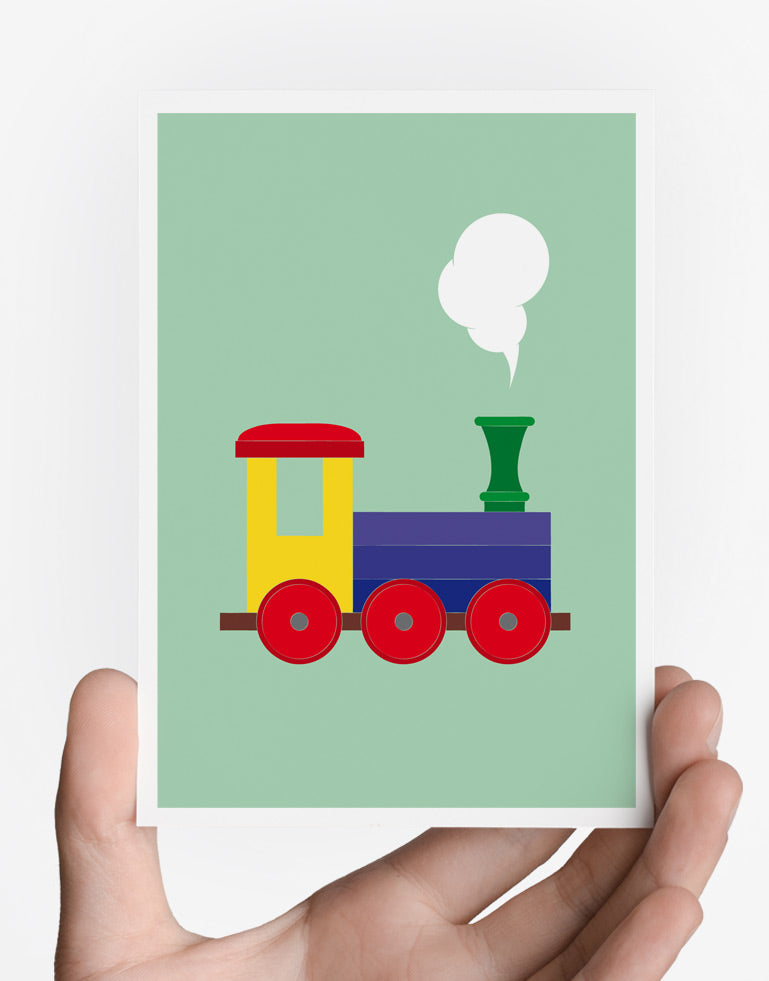Lokomotive Postkarte · ANEMOI DESIGN