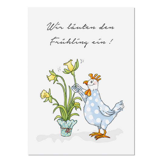 Osterglocke Herz Postkarte